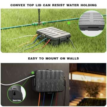 Flemoon Large Outdoor Electrical Box (12.5 x 8.5 x 5 inch) for Outdoor Protection