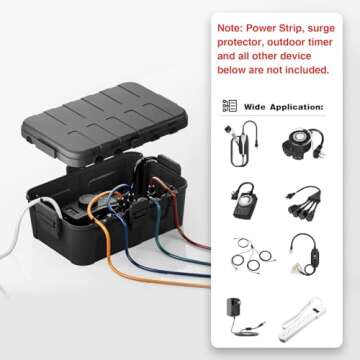 Flemoon Large Outdoor Electrical Box for Weatherproof Protection