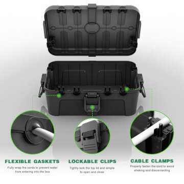 Flemoon Large Outdoor Electrical Box for Weatherproof Protection