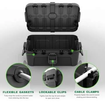 Flemoon Large Outdoor Electrical Box for Weatherproof Protection