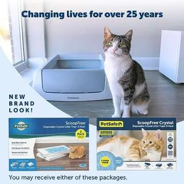 PetSafe ScoopFree Crystal Cat Litter Tray Refills (3-Pack), Compatible with ScoopFree Crystal Litter Boxes, Rapid Odor Elimination, Leak Protection, Fresh Scent