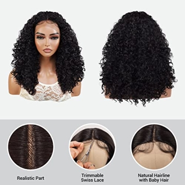 GLAM21USA Natural Looking Curly Bob Wig for Women