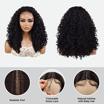 GLAM21USA Natural Looking Curly Bob Wig for Women