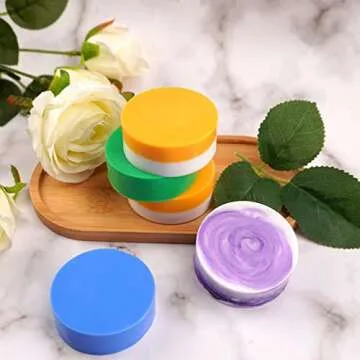 Sakolla 2 Pack Round Silicone Soap Molds 12 Cavity Cylinder Handmade Silicone Molds for Soap Making Supplies DIY Bath Bombs Shower Steamer Lotion Bars, Loofah Soap…