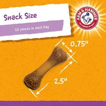 Arm & Hammer for Pets Nubbies Dental Treats for Dogs | Dental Chews Fight Bad Breath, Plaque & Tartar Without Brushing | Peanut Butter Flavor, 20 Count