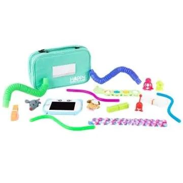 Travel Essentials for Kids – All-in-One Activity Kit for Travel, Road Trip Activities for Kids - Hanging Bag, Includes Toys and Activities for Airplanes, Hotels - Boys & Girls 1-3 Years (Seafoam)