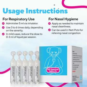 NAVEH PHARMA RSV Gentle Respiratory Relief: Baby-Friendly 3% Hypertonic Saline Solution for Nebulize...