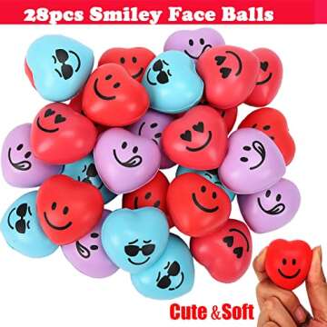 Adorable 28PCS Valentines Day Stress Balls for Kids