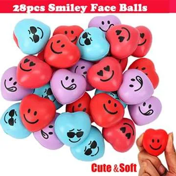 Adorable 28PCS Valentines Day Stress Balls for Kids