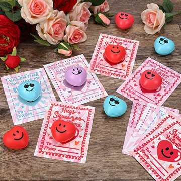 Adorable 28PCS Valentines Day Stress Balls for Kids