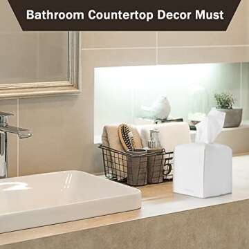 Elegant PU Leather Tissue Box Cover for Home and Office