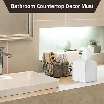 Elegant PU Leather Tissue Box Cover for Home and Office