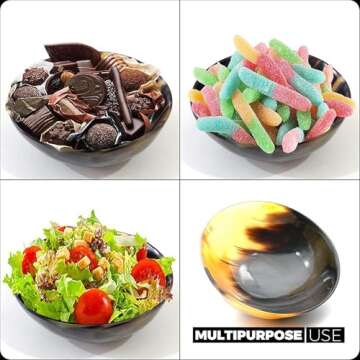 Scissors Art Set of 3 Horn Bowls Hand Crafted Large/medium/Small Serving Natural Buffalo Horn Bowls gift for mother,sister, girlfriend, relatives, christmas gift-– Polished Finish