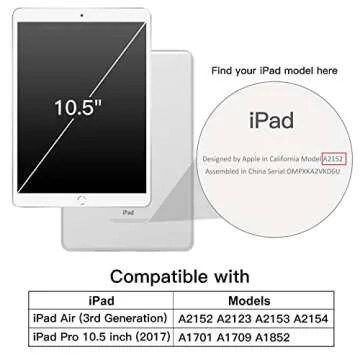 JETech Case for iPad Pro 10.5-Inch and iPad Air 3 (10.5-Inch 2019, 3rd Generation), Smart Cover Auto...