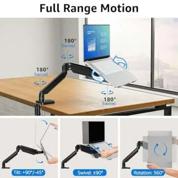 MOUNTUP Laptop Arm Mount for 13-17 Inch Laptops Adjustable
