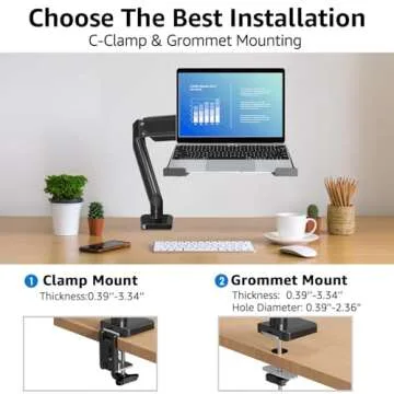 MOUNTUP Laptop Arm Mount for 13-17 Inch Laptops Adjustable