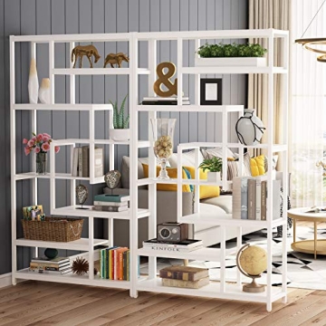 LITTLE TREE 71" Stylish Industrial Bookshelves for Storage