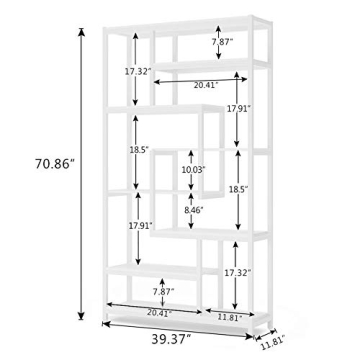 LITTLE TREE 71" Stylish Industrial Bookshelves for Storage