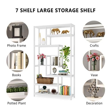 LITTLE TREE 71" Stylish Industrial Bookshelves for Storage