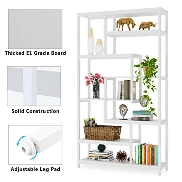 LITTLE TREE 71" Stylish Industrial Bookshelves for Storage