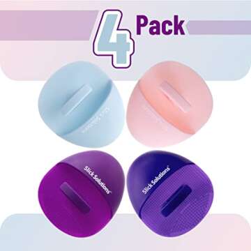 Slick Silicone Facial Cleansing Brush 4 Pack Exfoliator