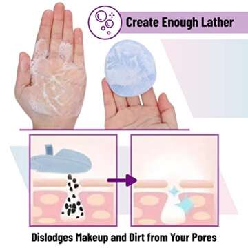 Slick Silicone Facial Cleansing Brush 4 Pack Exfoliator