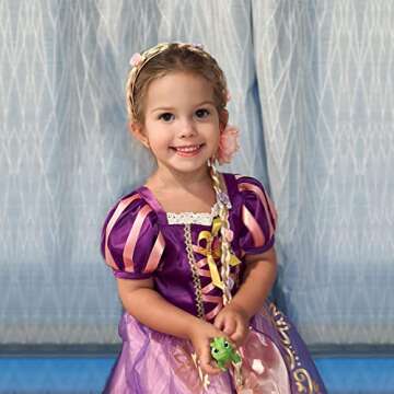 Aoiviss Girls Princess Costume Purple Princess Dresses for Little Girls Fancy Dress Up Clothes for Halloween Cosplay Party