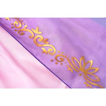 Aoiviss Girls Princess Costume Purple Princess Dresses for Little Girls Fancy Dress Up Clothes for Halloween Cosplay Party