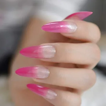 HotPink Stiletto Fake Nails for Stunning Salon Quality