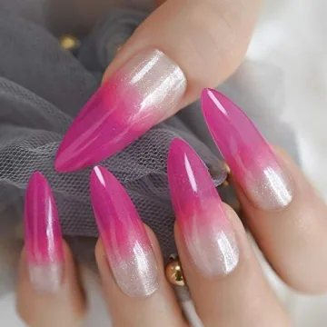 HotPink Stiletto Fake Nails for Stunning Salon Quality