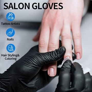 Black Nitrile Exam Gloves - Latex & Powder Free Quality
