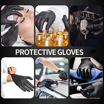 Black Nitrile Exam Gloves - Latex & Powder Free Quality