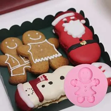 Gingerbread Man Silicone Molds for Festive Baking and Crafts