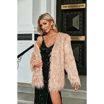 Simplee Women's Luxury Winter Faux Fur Short Coat