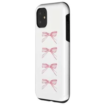 iPhone 11 Bows on Bows Case - Stylish and Protective Dual-Layer Design