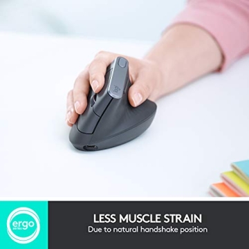 Logitech MX Vertical Wireless Ergonomic Mouse for Comfort