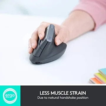 Logitech MX Vertical Wireless Ergonomic Mouse for Comfort