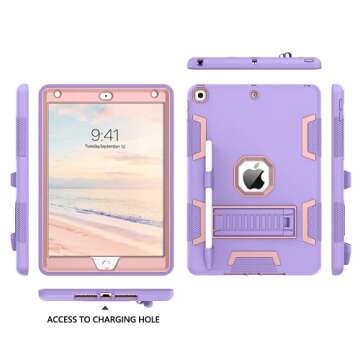 VENINGO iPad 7th/8th/9th Gen Case, Shockproof & Stand