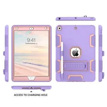 VENINGO iPad 7th/8th/9th Gen Case, Shockproof & Stand