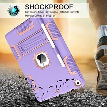 VENINGO iPad 7th/8th/9th Gen Case, Shockproof & Stand