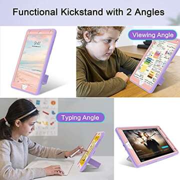 VENINGO iPad 7th/8th/9th Gen Case, Shockproof & Stand