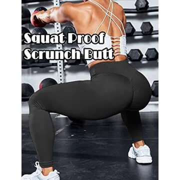 KIWI RATA Women Scrunch Butt Yoga Pants High Waist Sport Workout Leggings Trousers Tummy Control Tights