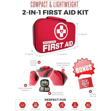 Comprehensive 2-in-1 First Aid Kit for Home and Travel