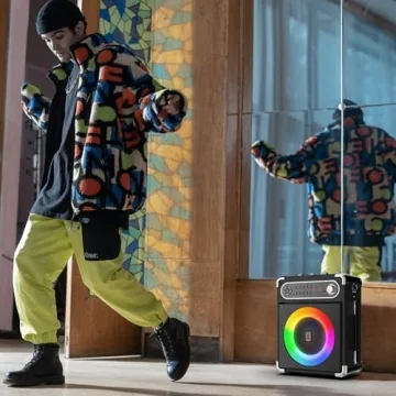 HWWR Portable Karaoke Machine with 3 Wireless Microphones