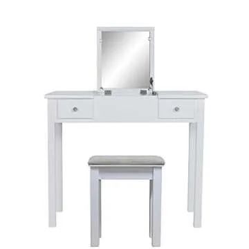 AODAILIHB Stylish Flip Top Vanity Desk with Storage