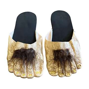 Billy Bob's Big Old Hairy Feet Costume Novelty Slippers - Large, Hilarious and Cozy!