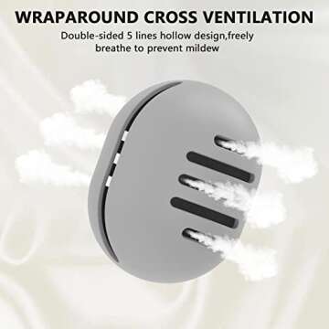 Fauxomor Makeup Sponge Holder,Double-sided Breathable Silicone Beauty Blender Holder for Travel,Shatterproof Make Up Sponge Travel Case for All Sponges Sanitary Reuse Easy to Carry,Grey