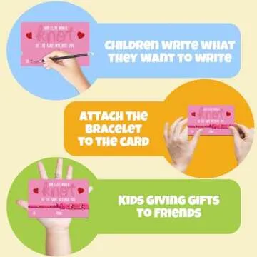 Milianquill 30Pcs Knot Bracelet Greeting Cards - Valentines Day Gifts for Kids, Classroom Exchange, Non Candy Party Favors