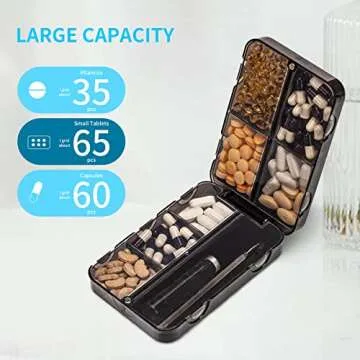 Restree Travel Pill Organizer for Medication & Vitamins