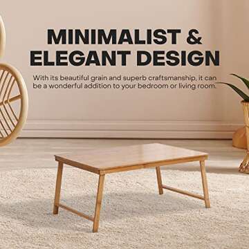 Tray Table for Bed Or Chair to Eat| Lap Desk with Legs | Low Table for Sitting On The Floor | Folding Table